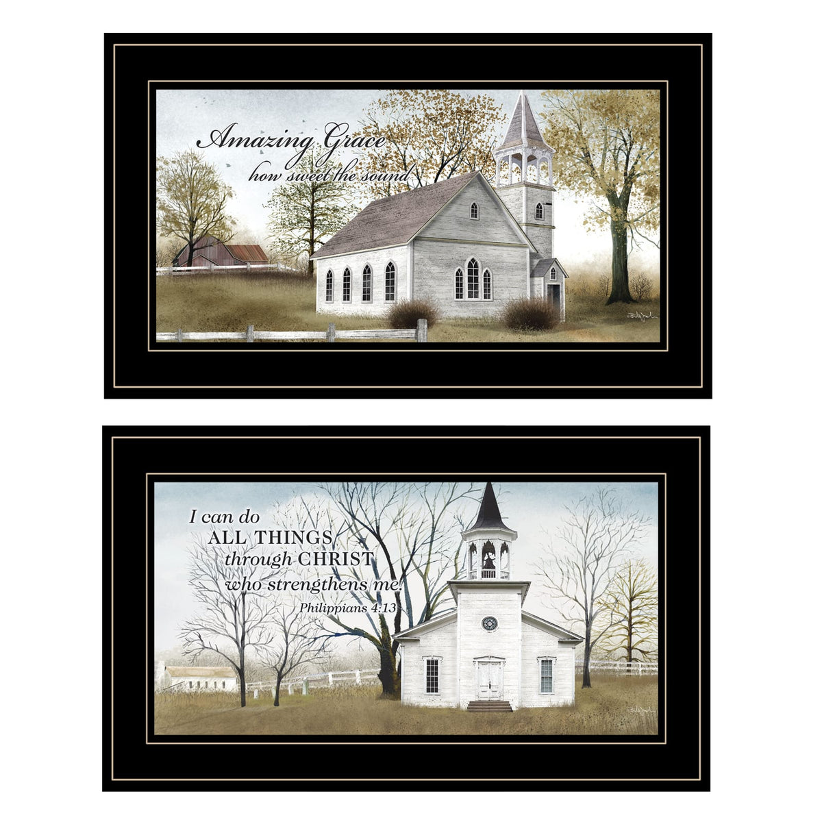 Black Frame 2 Piece Vignette Wall Art by Billy Jacobs
