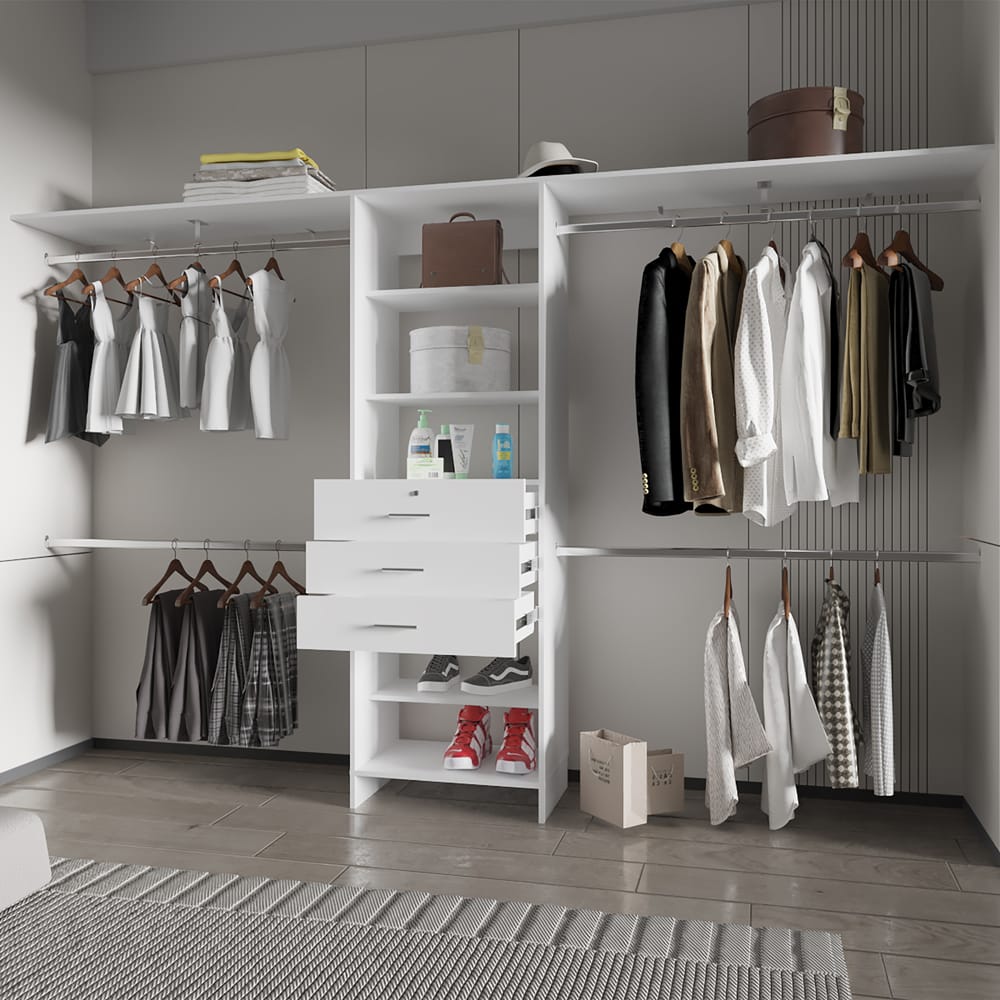 White 5-Drawer Dresser - 15.7" W x 118.1" D x 73.6" H