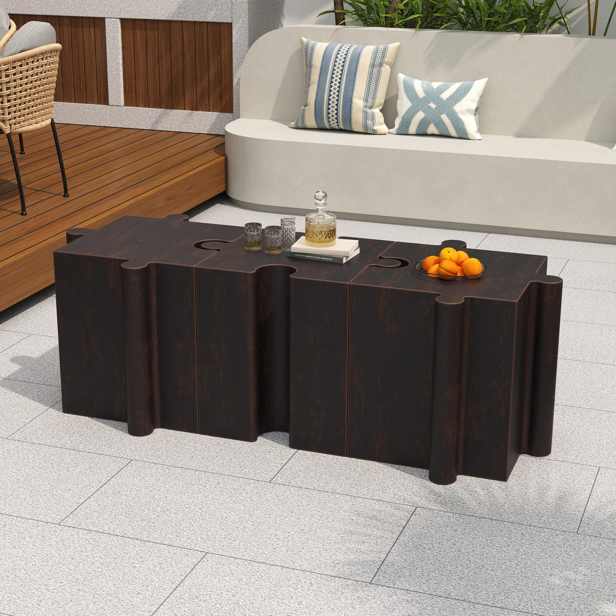 Copper Magnesium Oxide Side Table - Outdoor Modular Table