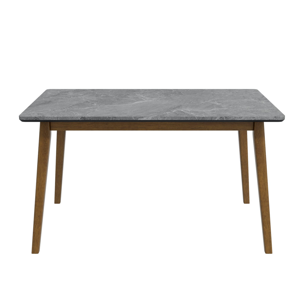 Portrush Dining Table - Black Fiberboard, Mid-Century Style for Dining Room