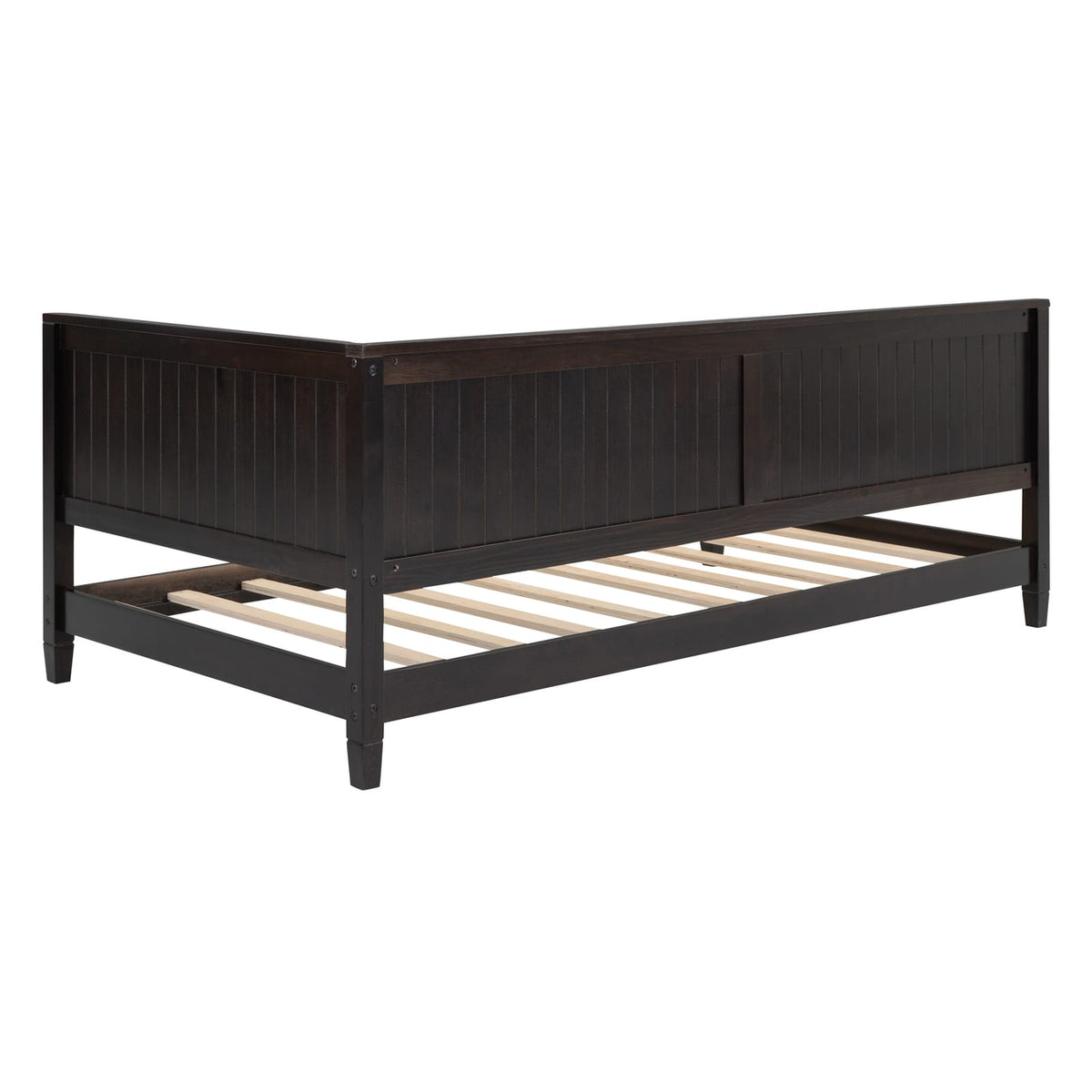 Espresso Solid Wood Daybed Sofa Bed Twin Size for Bedroom