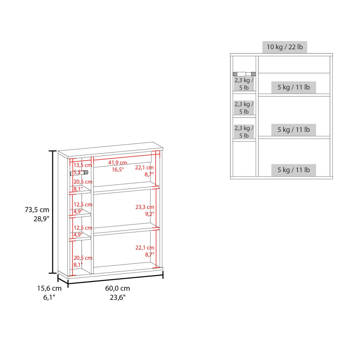 White Particle Board Bathroom Storage Cabinet with Melamine Finish