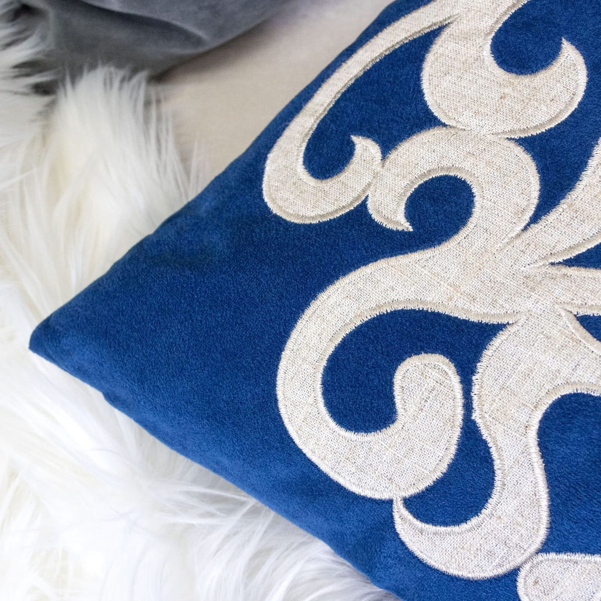 Indigo Polyester 20x20 Pillow Cover - Set of 2