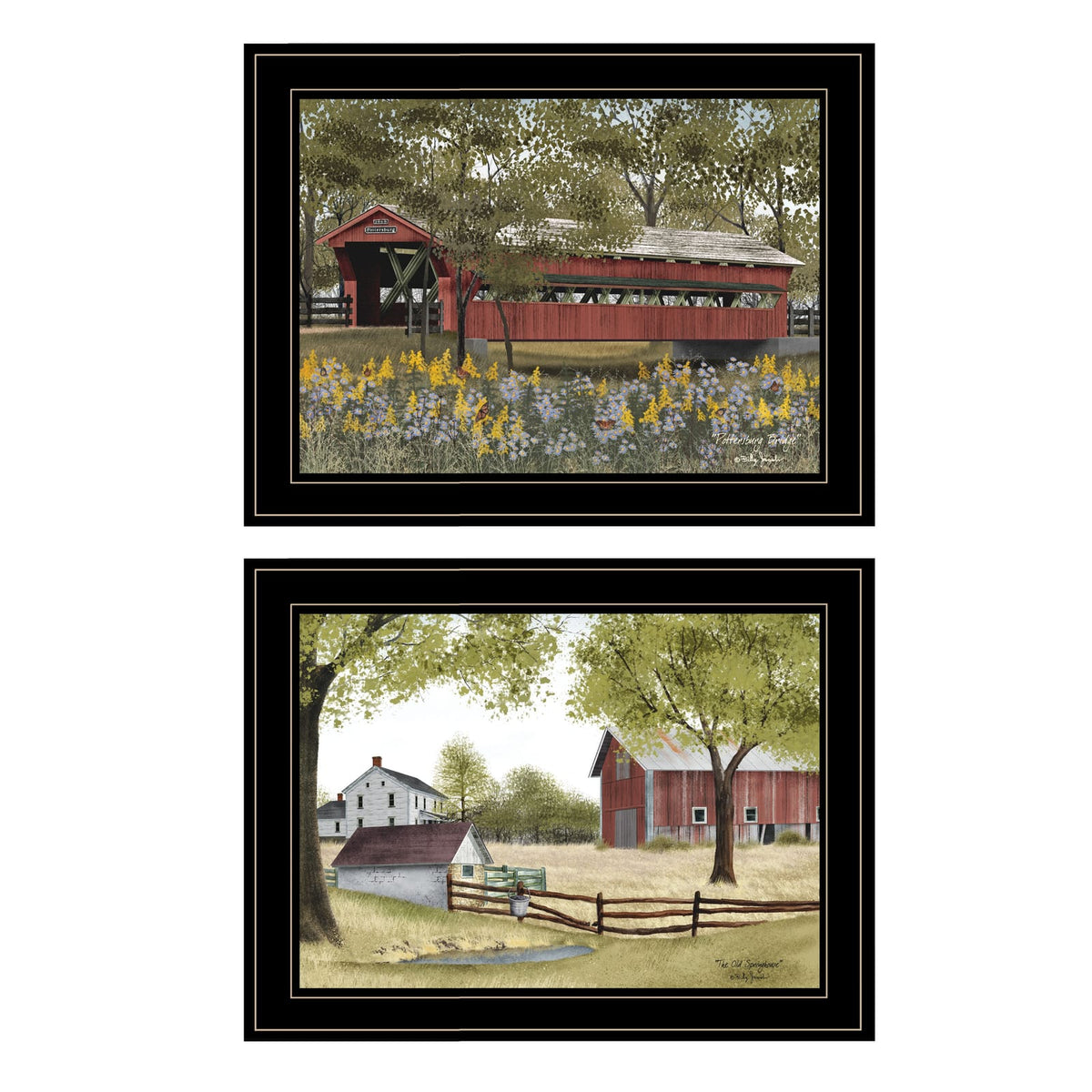 Black Frame 2 Piece Vignette Wall Art - Billy Jacob