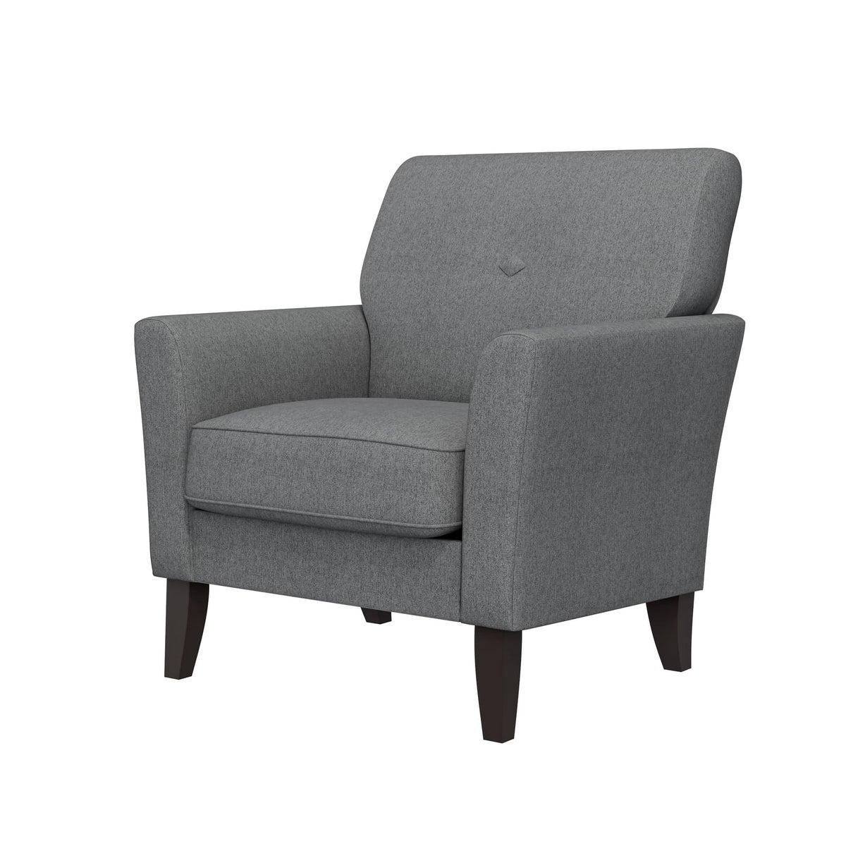 Gray Plywood Accent Chair with Boucle Fabric Upholstery for Living Room