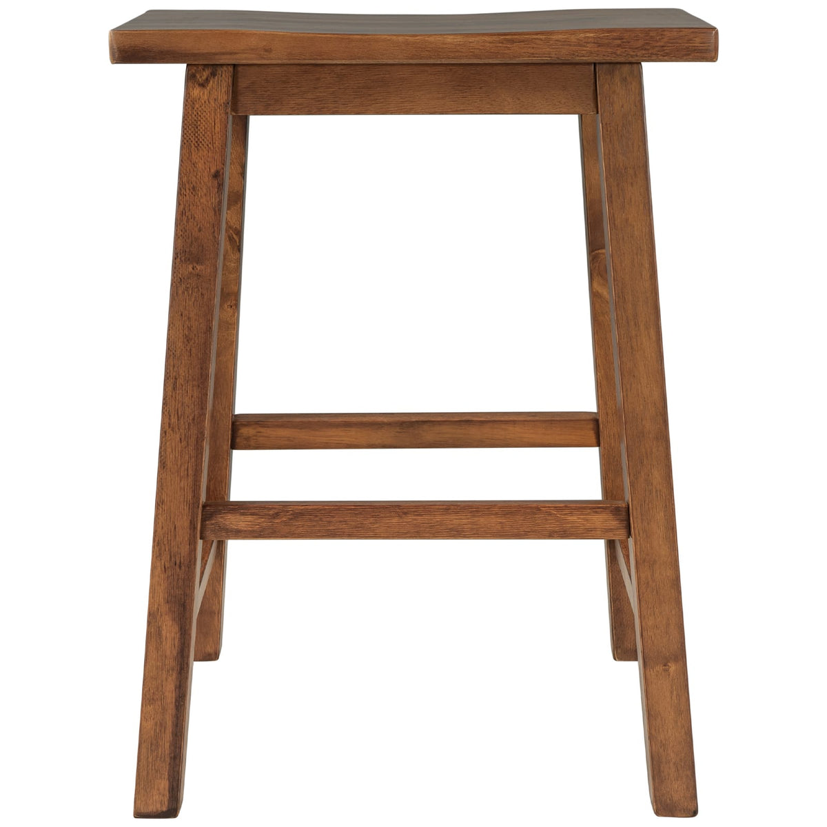 Walnut Farmhouse Dining Stools - 2 Piece Set for Dining Room
