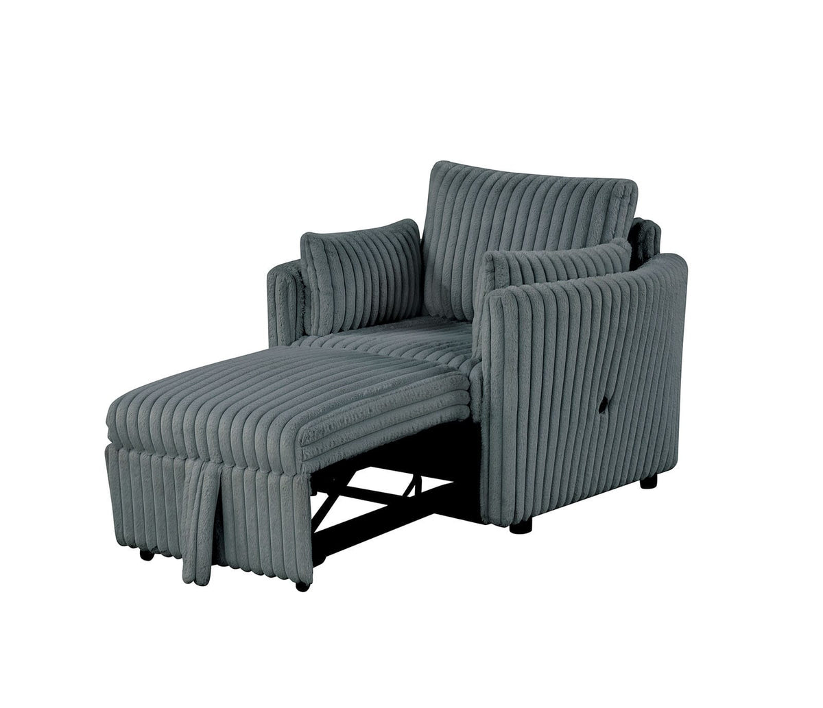 Dark Gray Curved Arm Sofa - 24"W x 32"D x 32"H