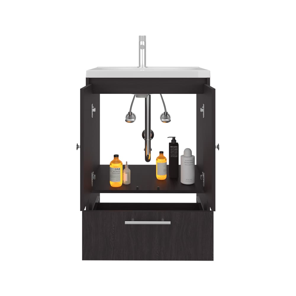 Black Bathroom Vanity - Merida Madison 60 Kronos