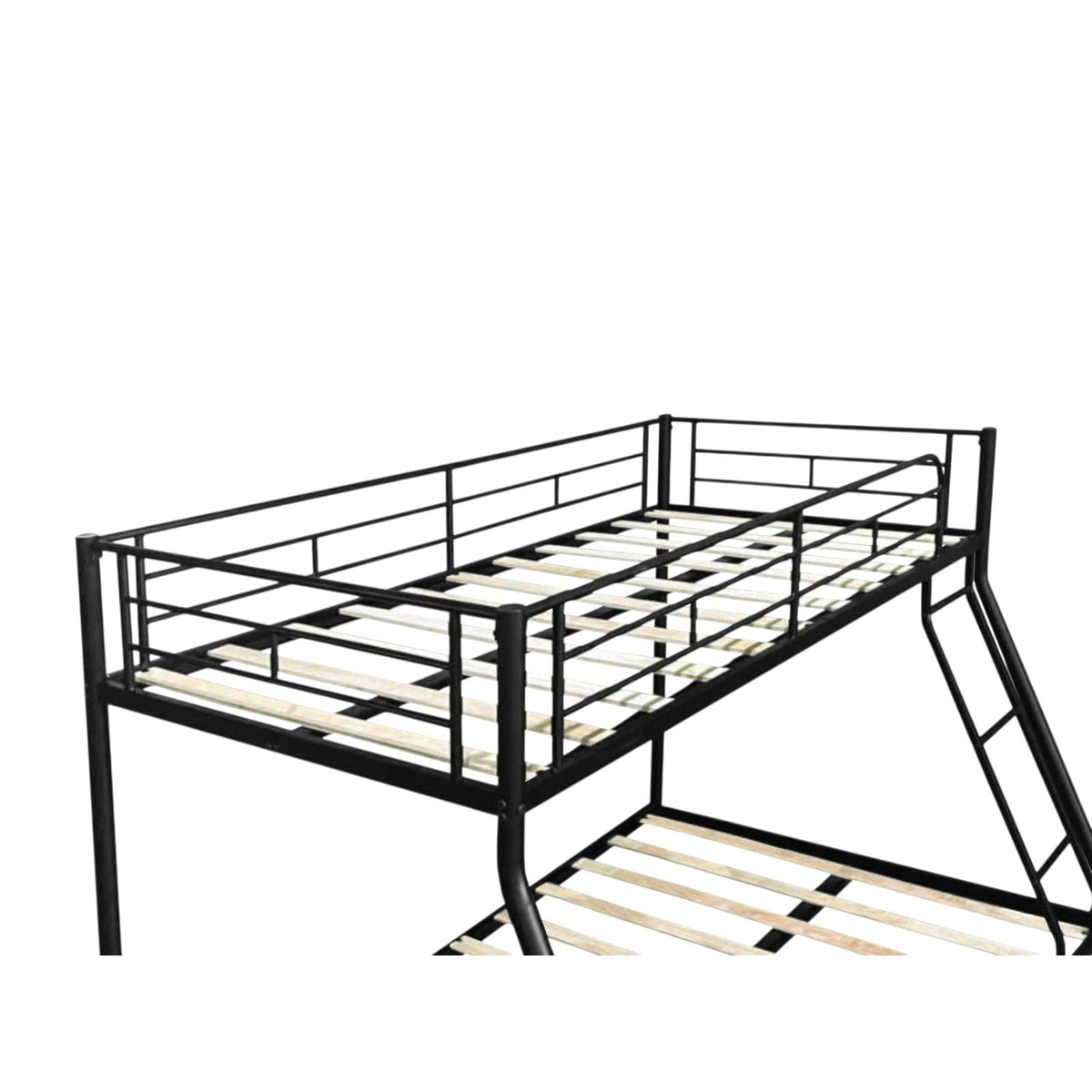 Full Size Bunk Bed with Twin Over Twin Metal Frame - Black