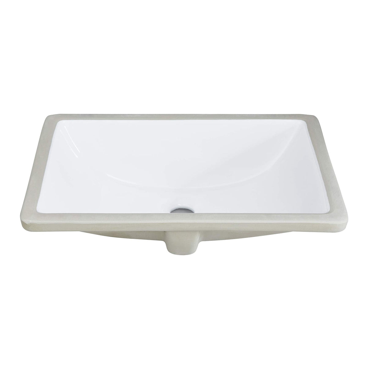 White Ceramic Bathroom Vanity Sink - Undermount Design