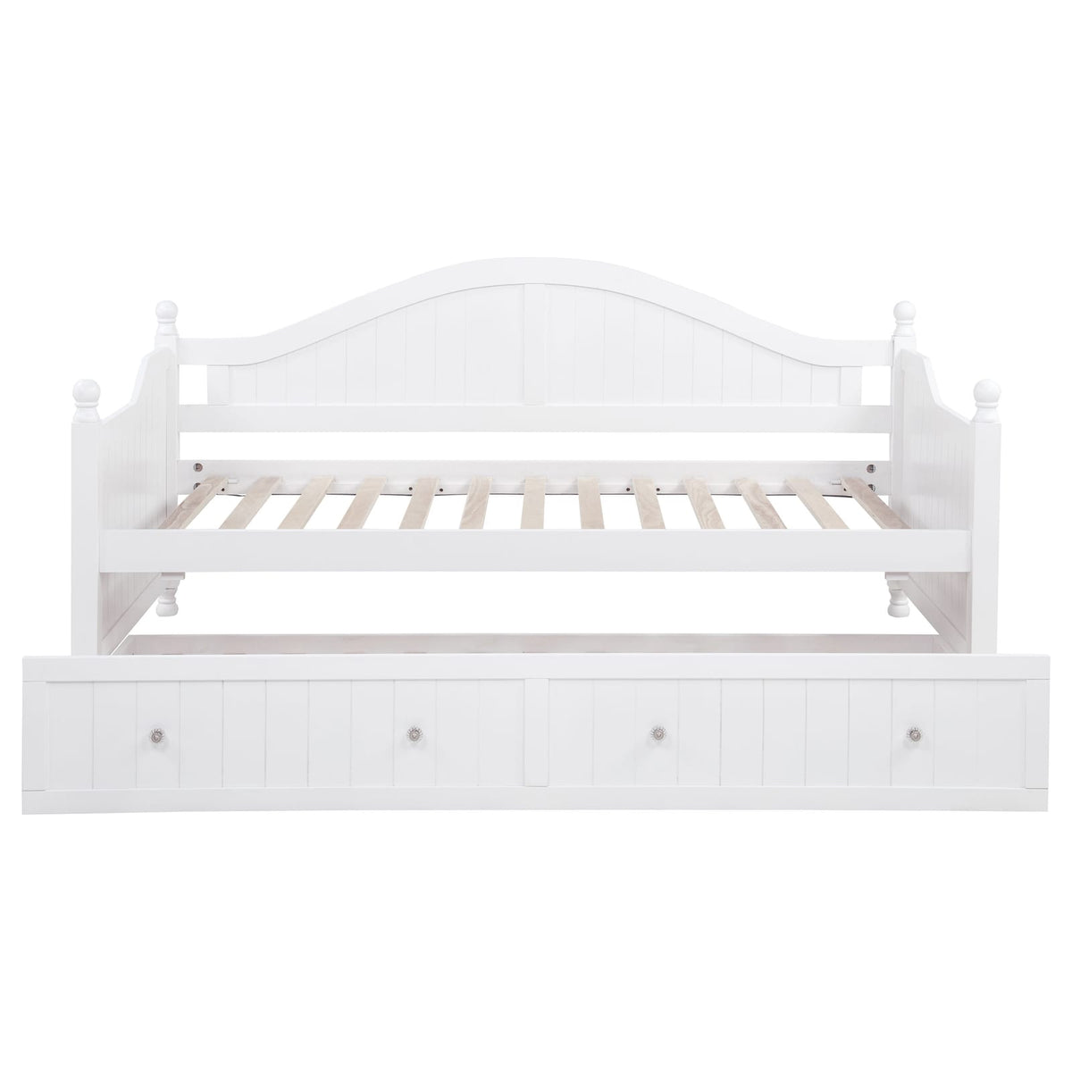 Twin White Daybed with Trundle - Bedroom Furniture for Living Room