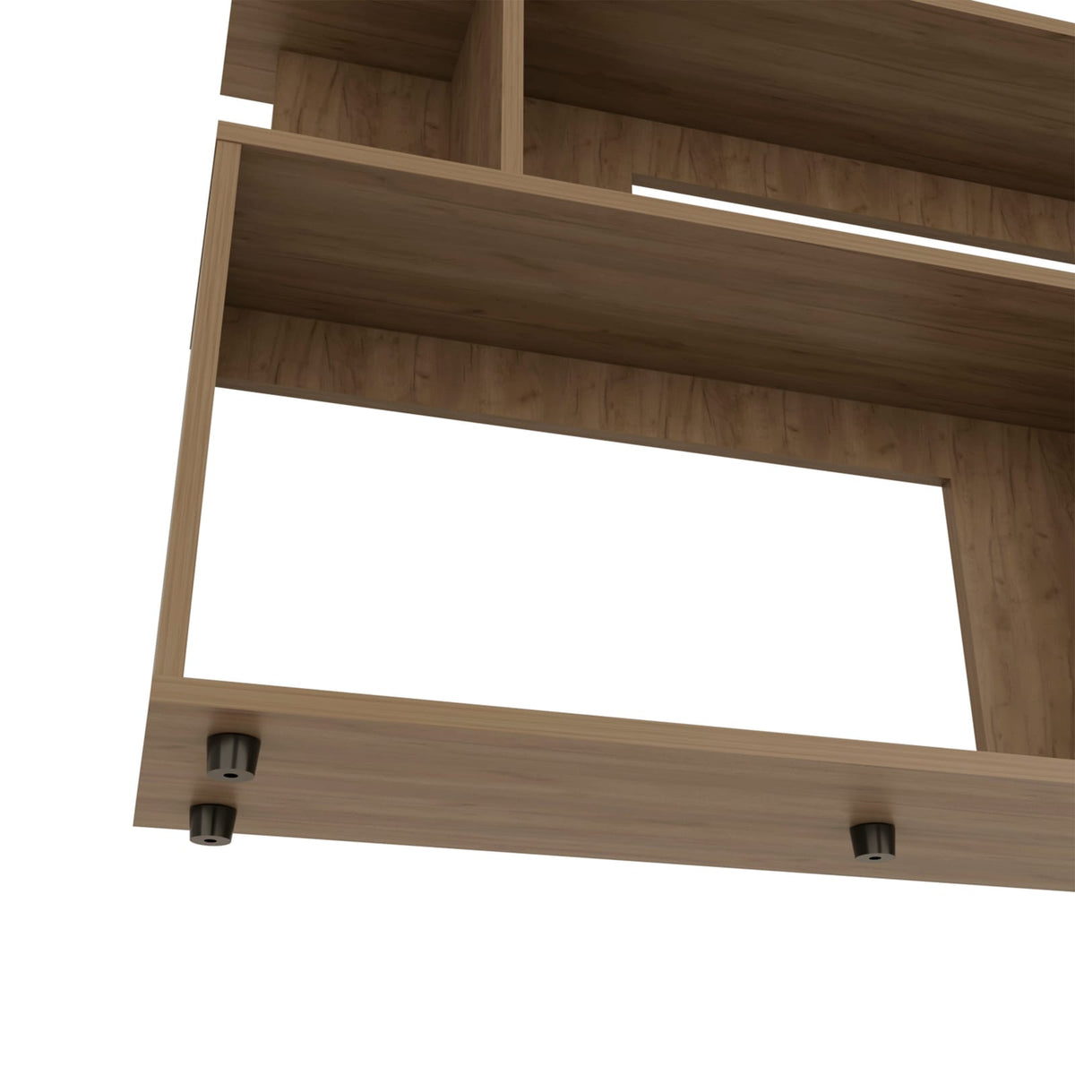 Oak Asymmetrical Sofa Side Table - Modern Accent Table