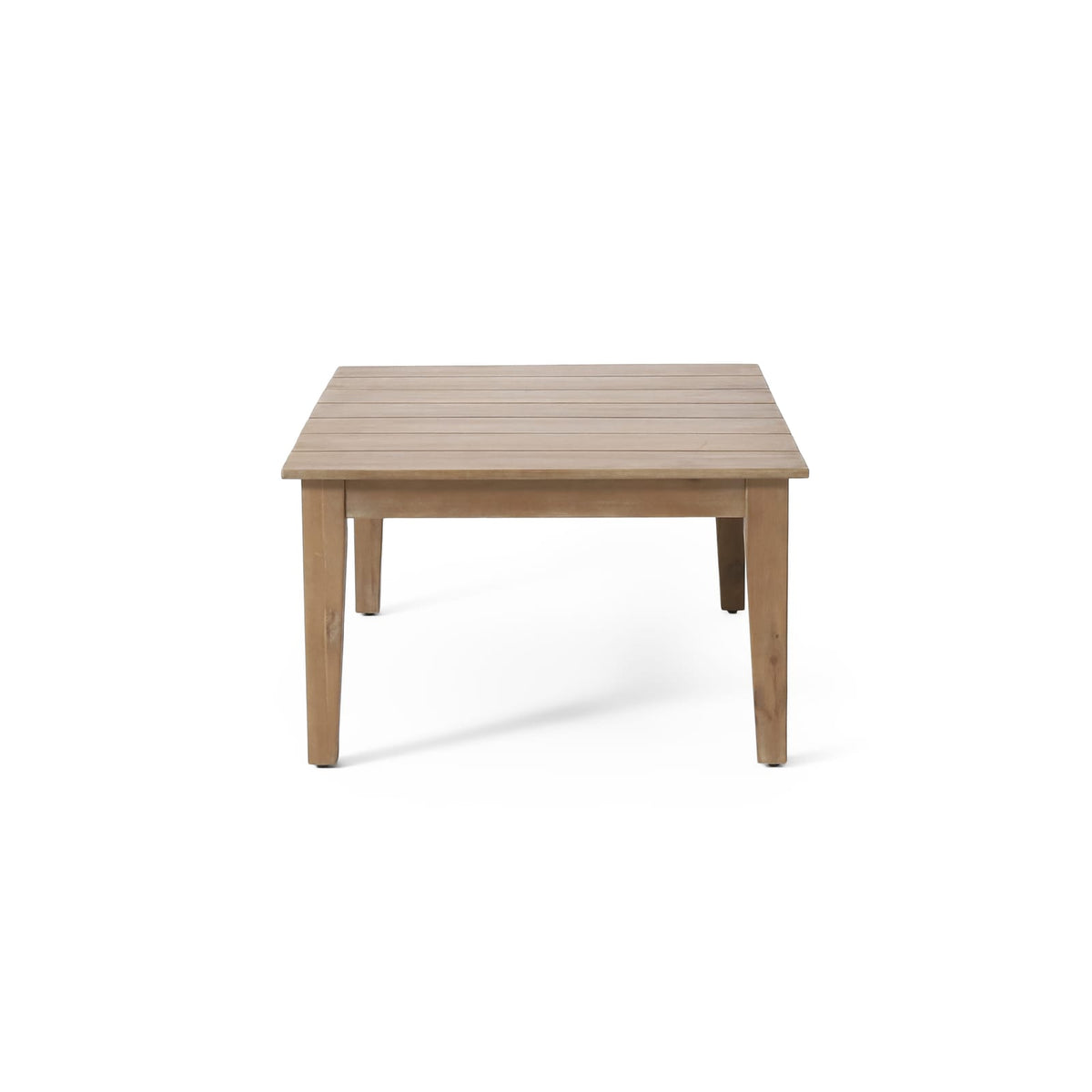 Acacia Wood Outdoor Coffee Table - Light Brown, 39.5" L