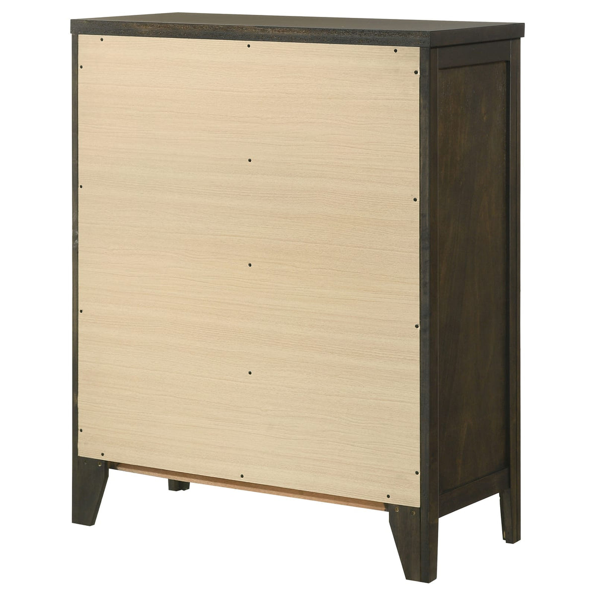 Espresso 4-Drawer Chest - Dark Cocoa Wood Dresser for Bedroom