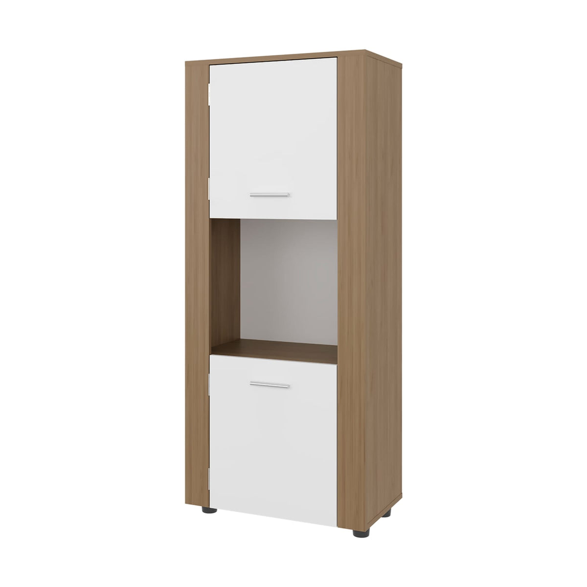 Kasaan Bookcase - Natural White Engineered Wood Storage Cabinet