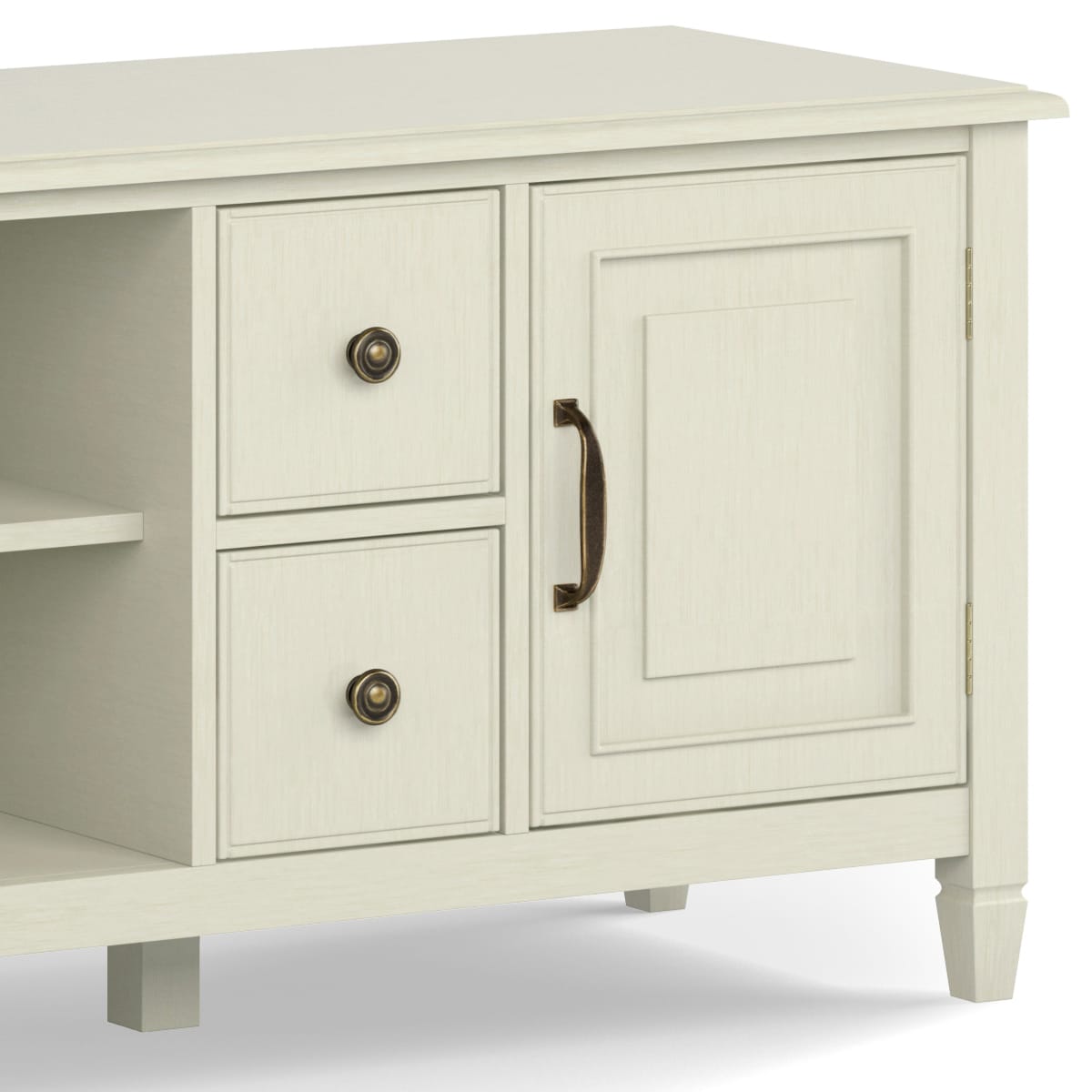 Connaught 72 Inch Solid Wood TV Stand - Antique White