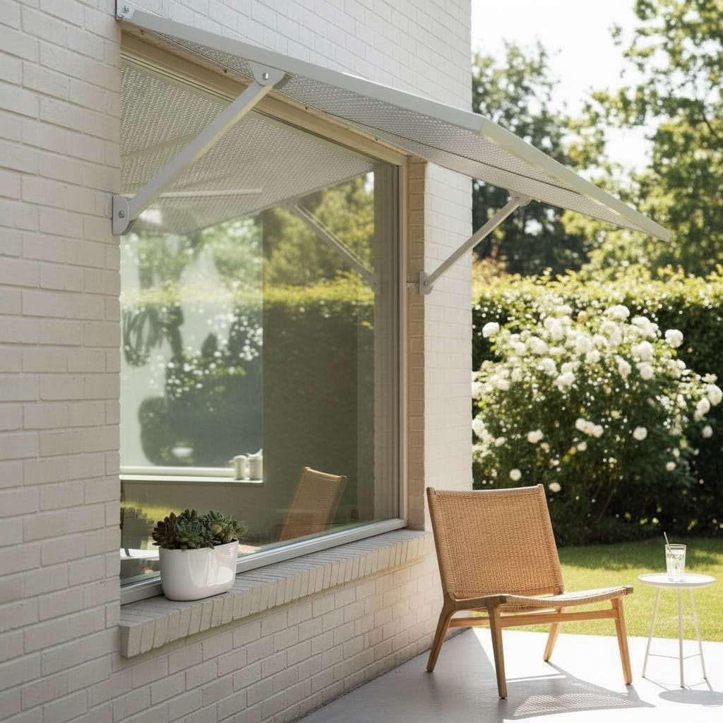 Haze Metal Awning 4.6 - White: Aluminum Shade for Outdoor Spaces