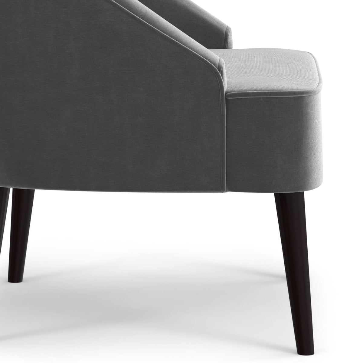 Harrah Accent Chair - Smoky Grey Velvet Comfort for Living Room