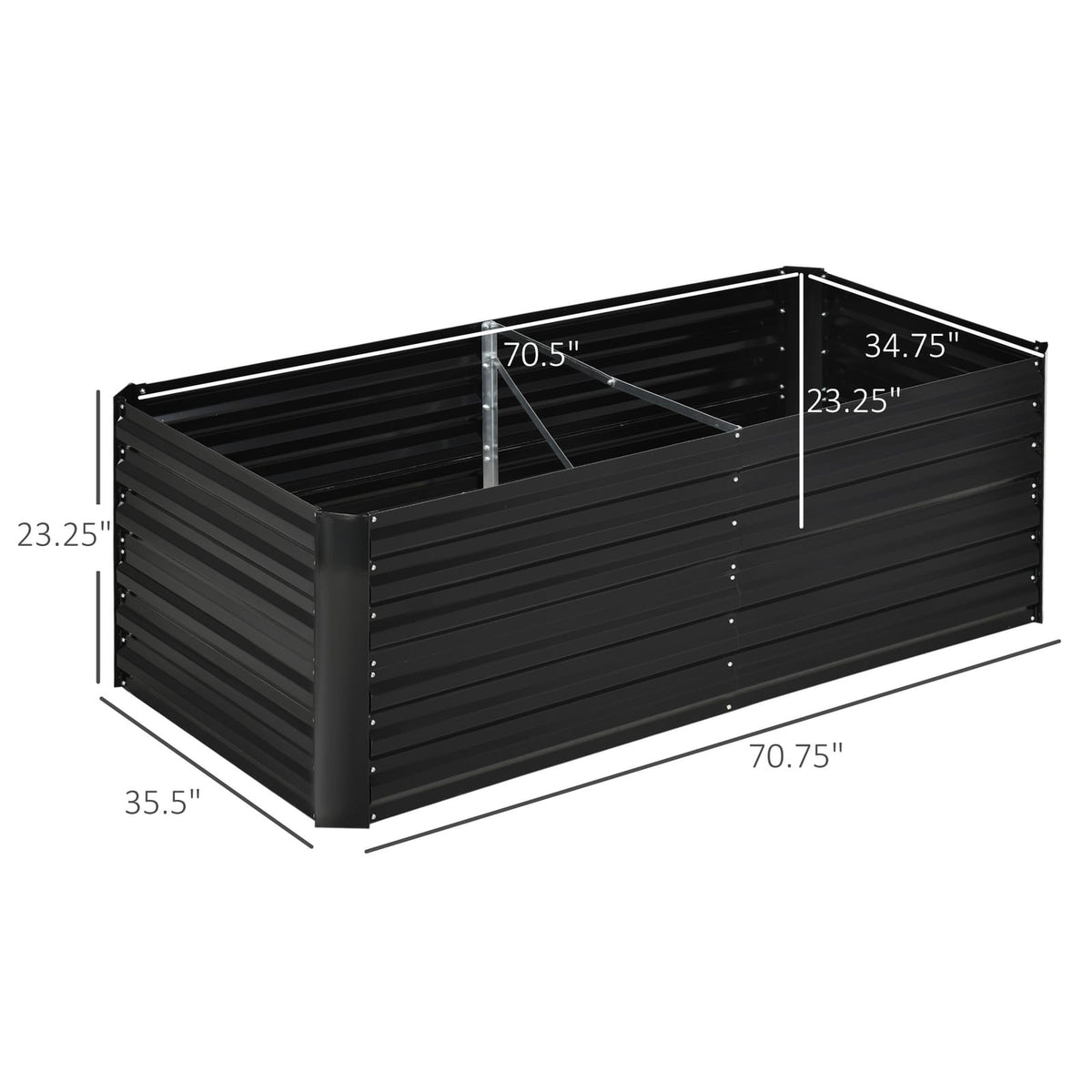 7 Foot Tall Raised Garden Bed - Steel Planter Box