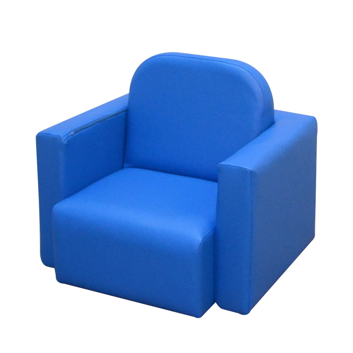 2-in-1 Kids Sofa - Blue Wood Convertible Table Chair Set
