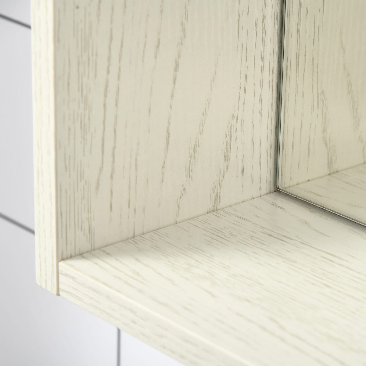 24.75" White Bathroom Medicine Cabinet with Mirror - Storage Shelf