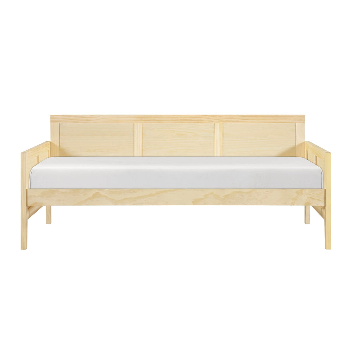 Modern Pine Wood Twin Sofa Bed with Storage Boxes