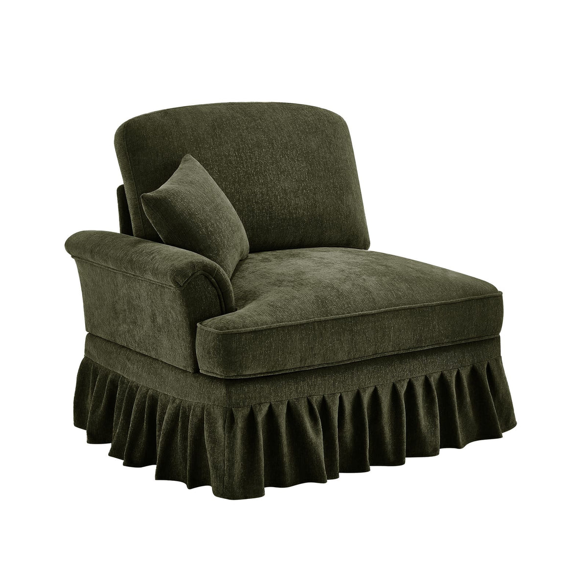 Chenille Sofa - 1 Seat - Green for Living Room Apartments