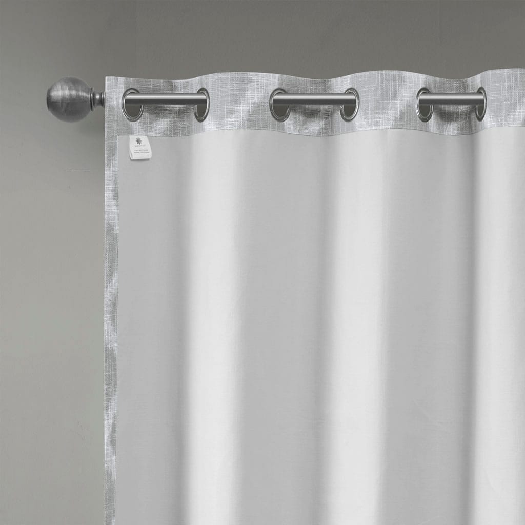 Grey Ikat Blackout Patio Curtain Panel - 100" x 84"