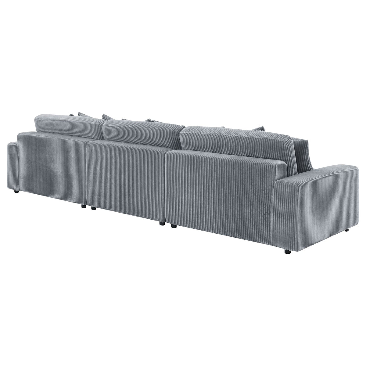 Cassidy Fog Upholstered Sectional Sofa - L-Shaped Comfort