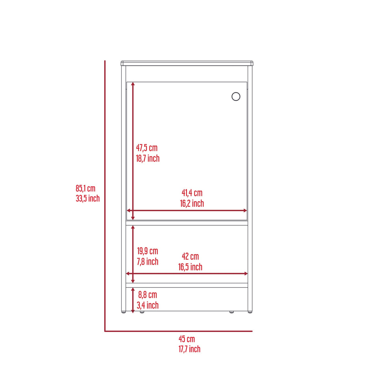 Light Gray Bathroom Vanity Cabinet with Shelf