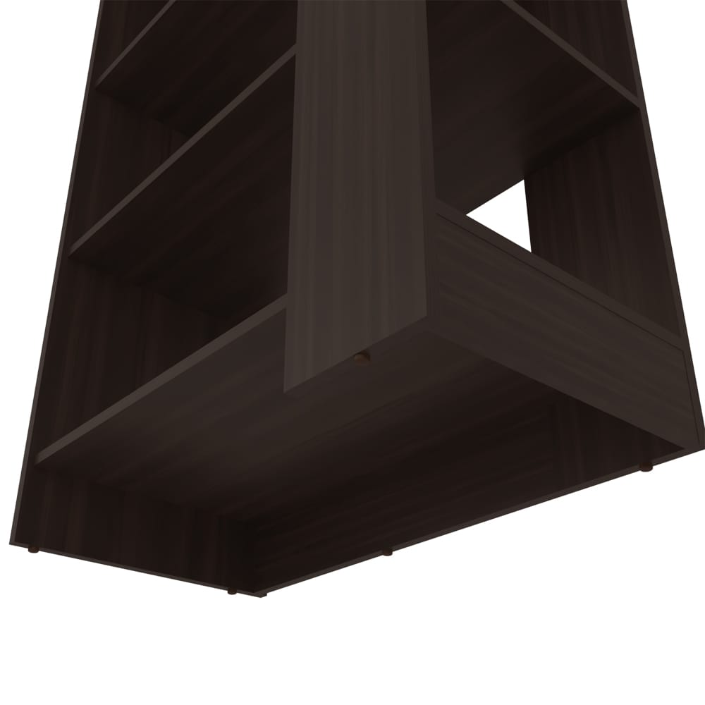 Brown Engineered Wood 5 Shelf Bookcase for Living Room Storage