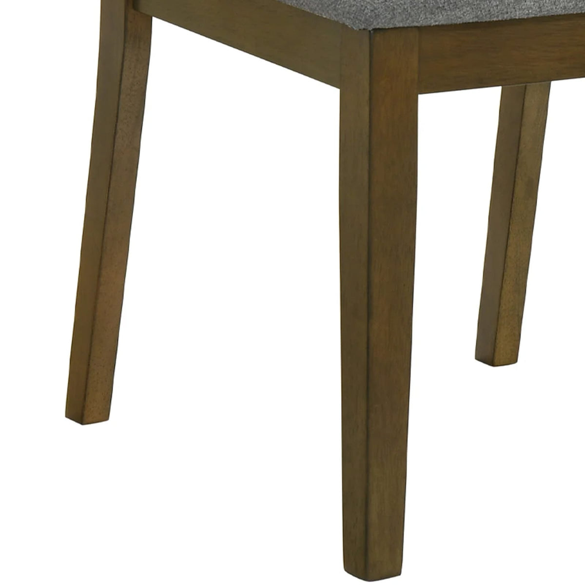 Lyoi Dining Chairs - Light Grey Fabric, Brown Wood Set of 2