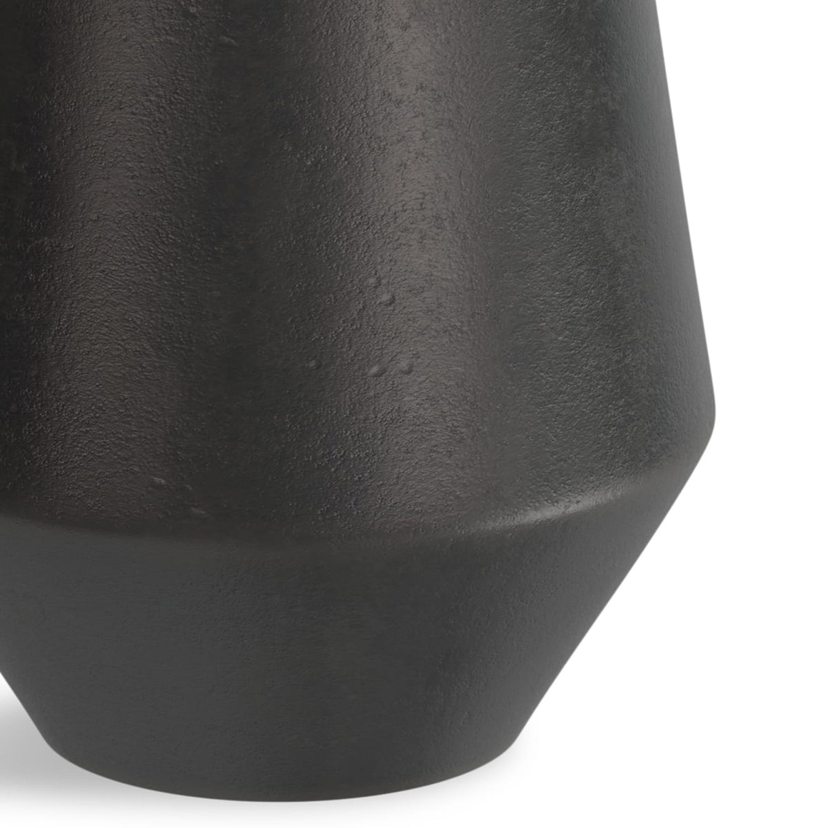 Gloria Cast Aluminum Side Table - Black, Durable Metal Accent