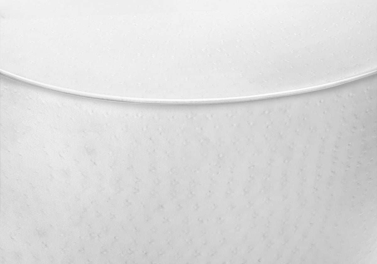 White Metal Drum Accent Table - Side, End, Nightstand for Living Room