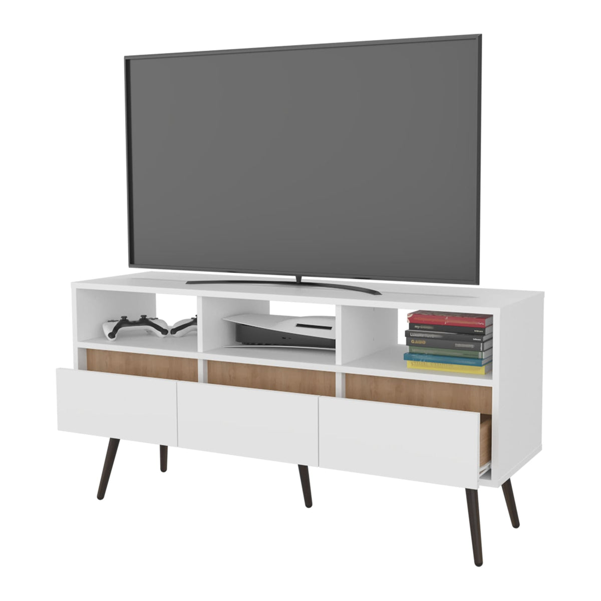 Hudson Vertical Storage Cabinet, Natural Oak - Tall White File Cabinet