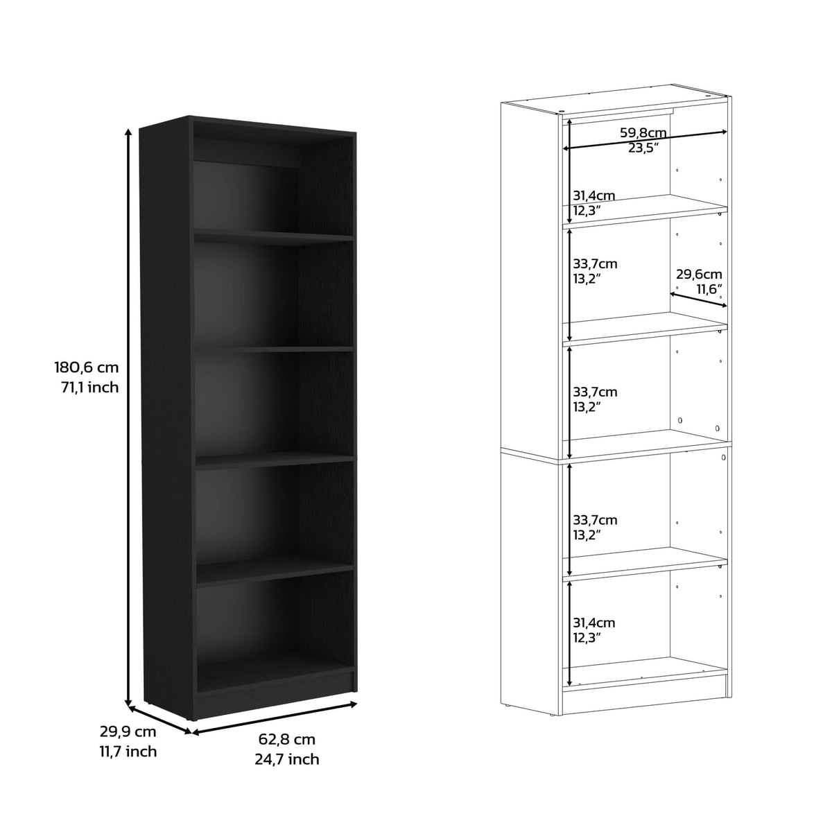 Black Pine File Cabinet for Office Storage and Productivity for Home Office