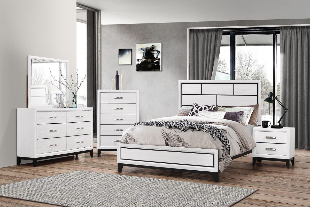Contemporary 6-Drawer White Dresser - Bedroom Storage