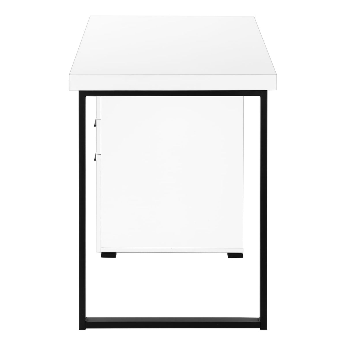 48" White Computer Desk with Storage Drawers