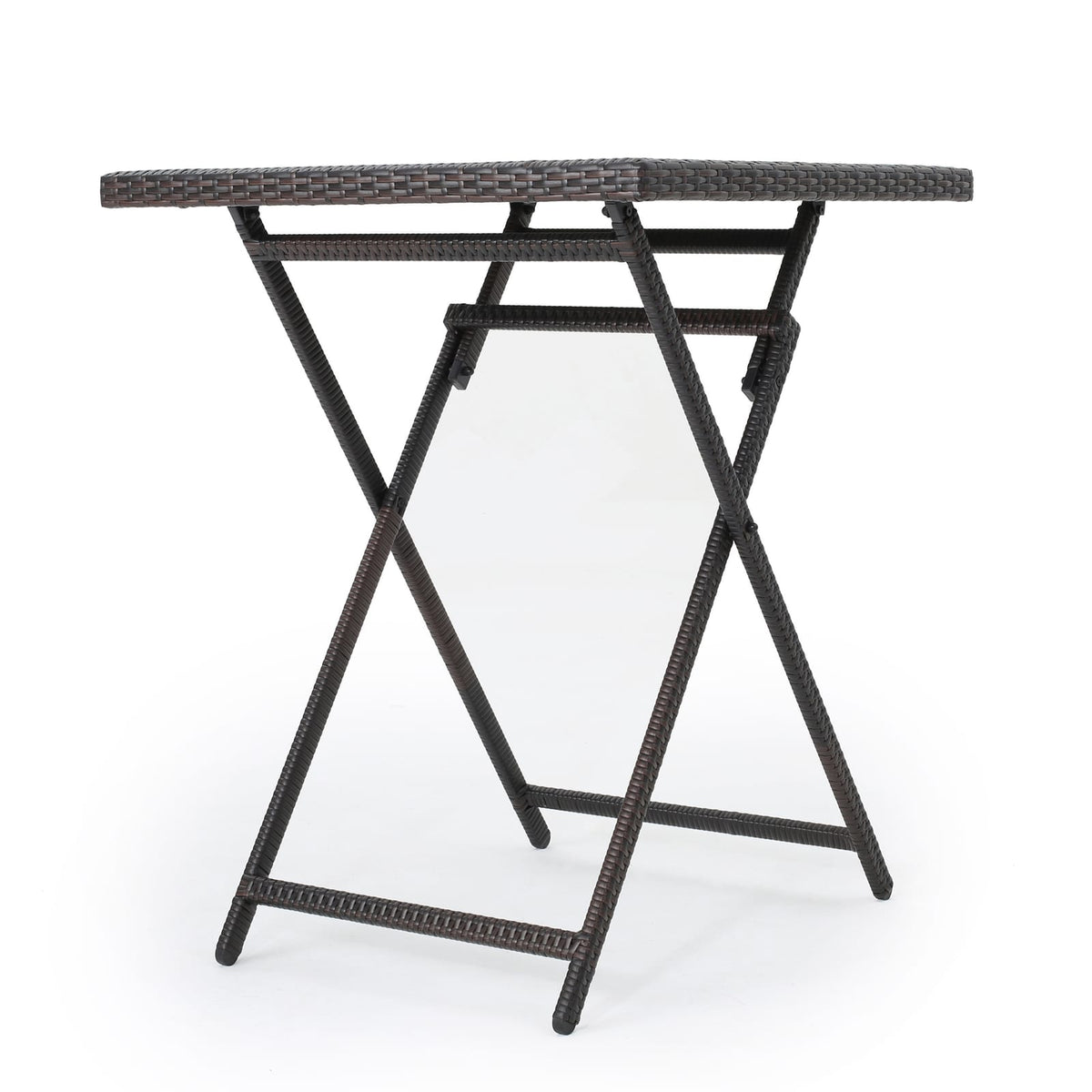 Folding Rattan Bar Table Outdoor Patio Furniture