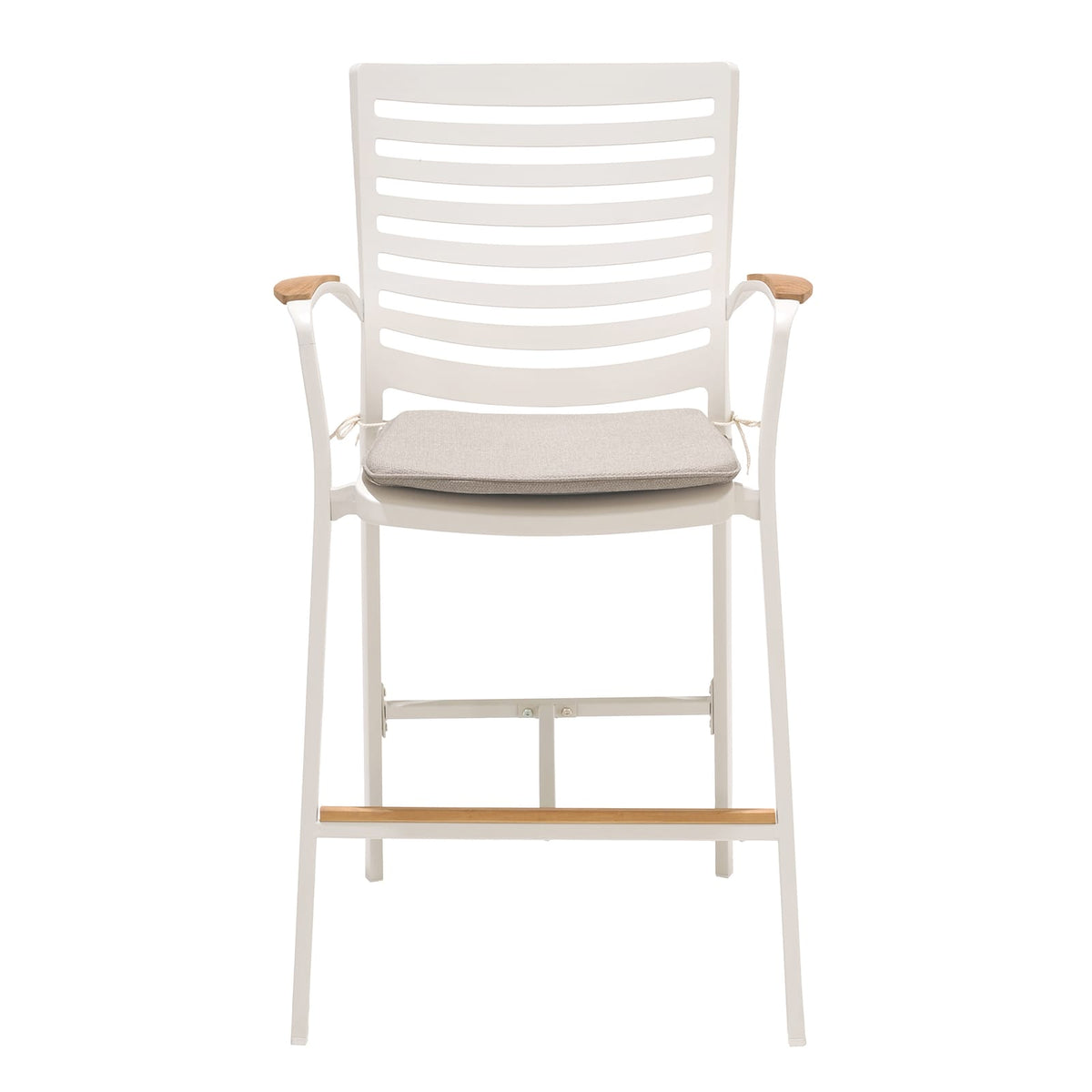 Isora Outdoor Patio Barstool - Brown Fabric & Metal