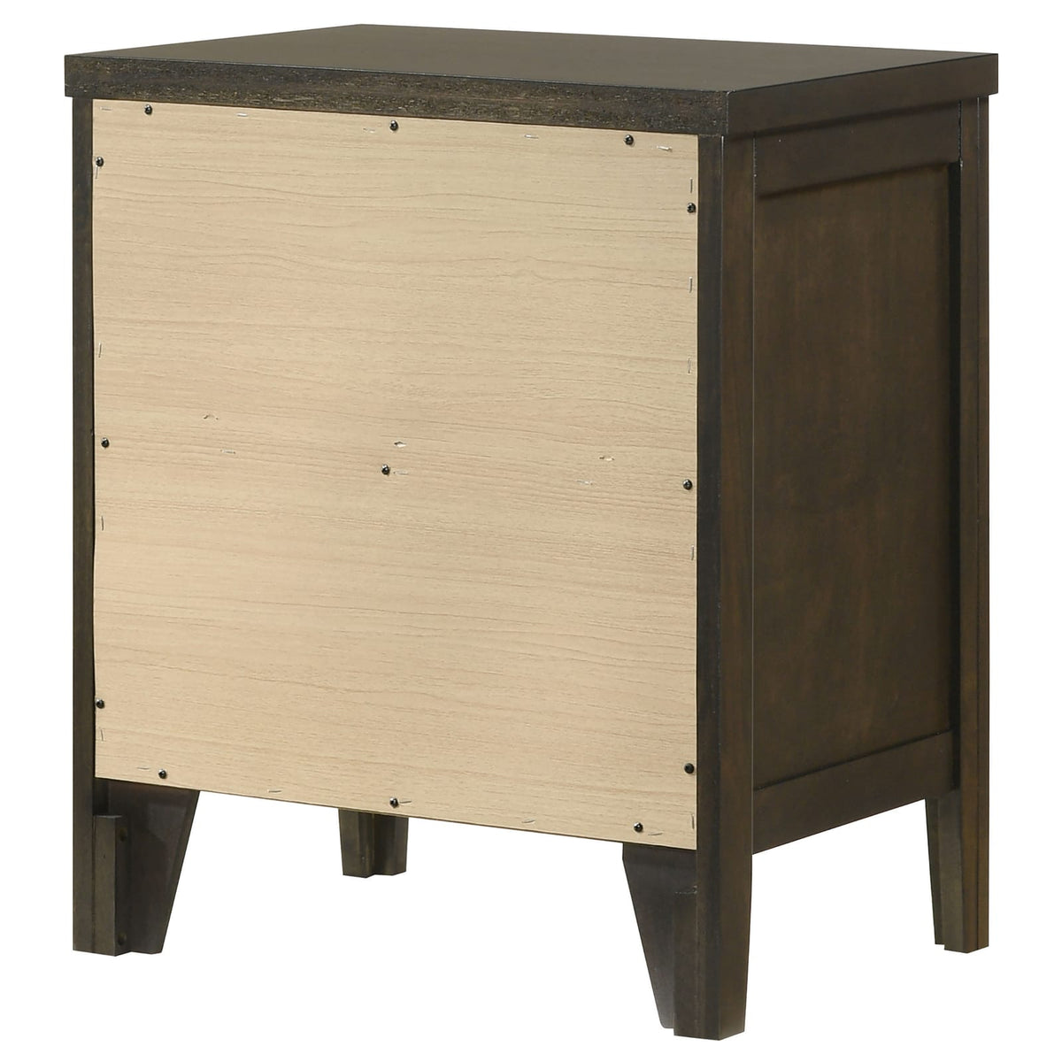 Clement Dark Cocoa 2-drawer Nightstand - Espresso Wood Bedside Table