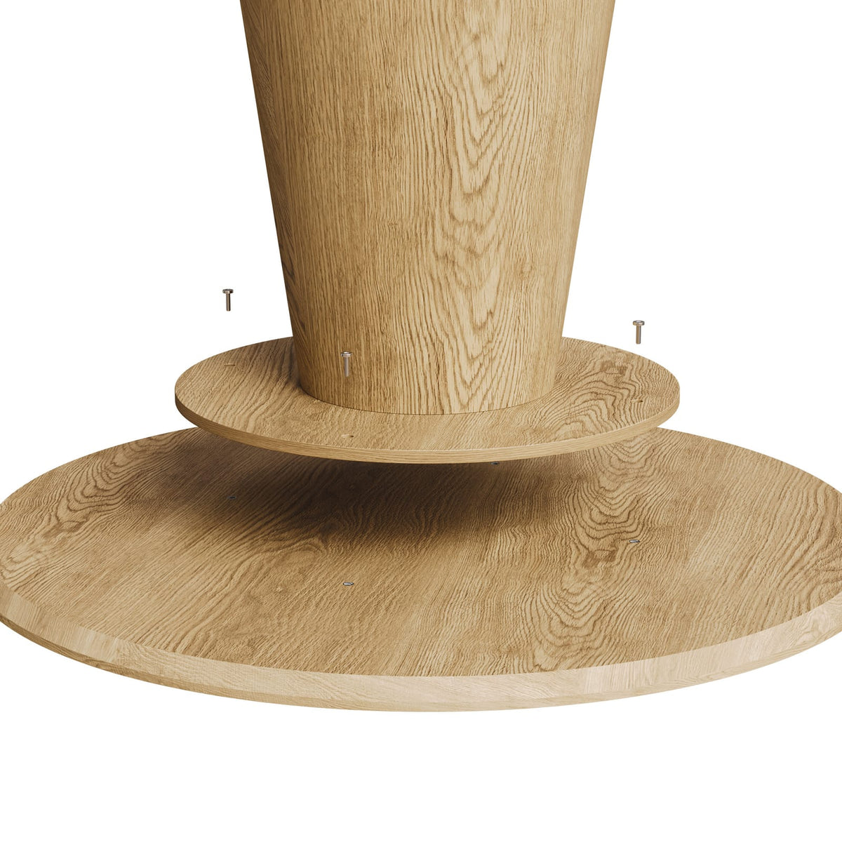 43 Inch Wooden Circular Dining Table - Modern Minimalist MDF