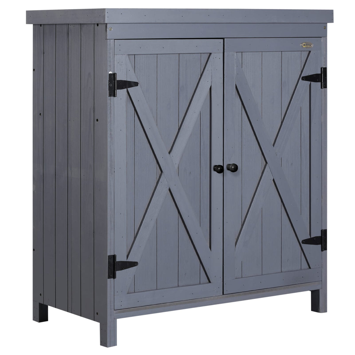 6x8 Garden Storage Shed with Two Shelves