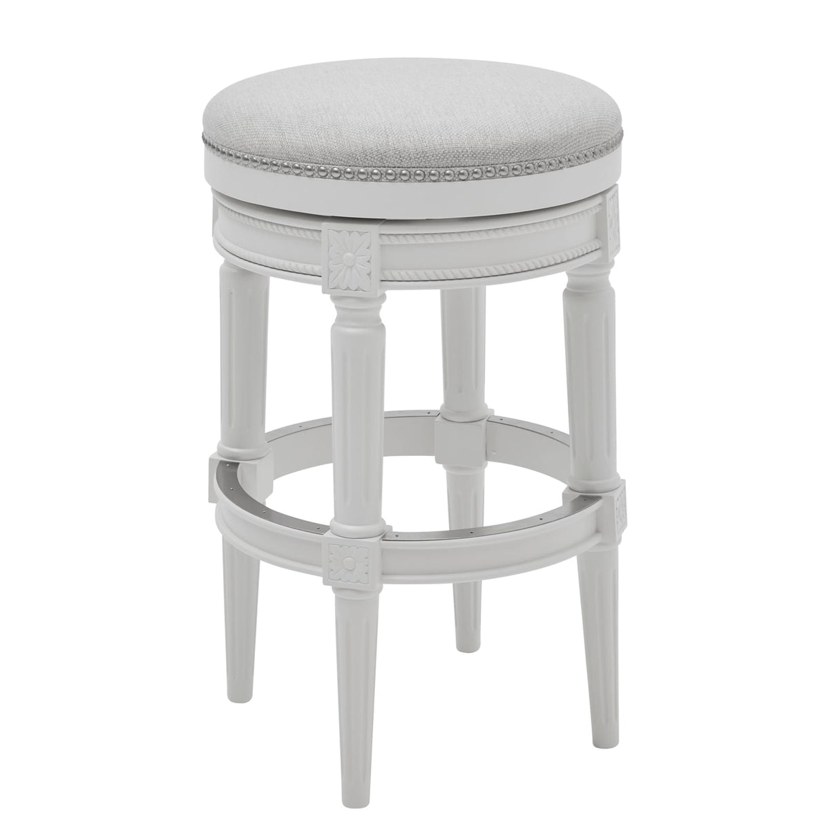 White Wood Bar Stool 31 Inch - Kitchen Island Seating