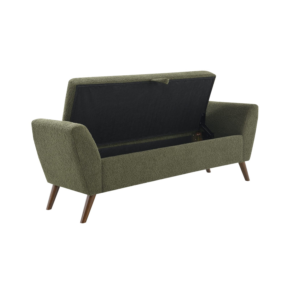 60" Modern Storage Bench - Olive Green Plywood