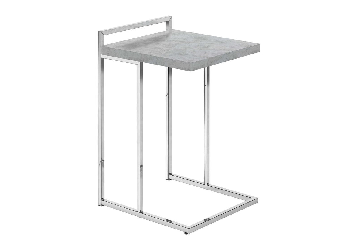 Grey C-Shaped Accent Table - Bedroom or Living Room