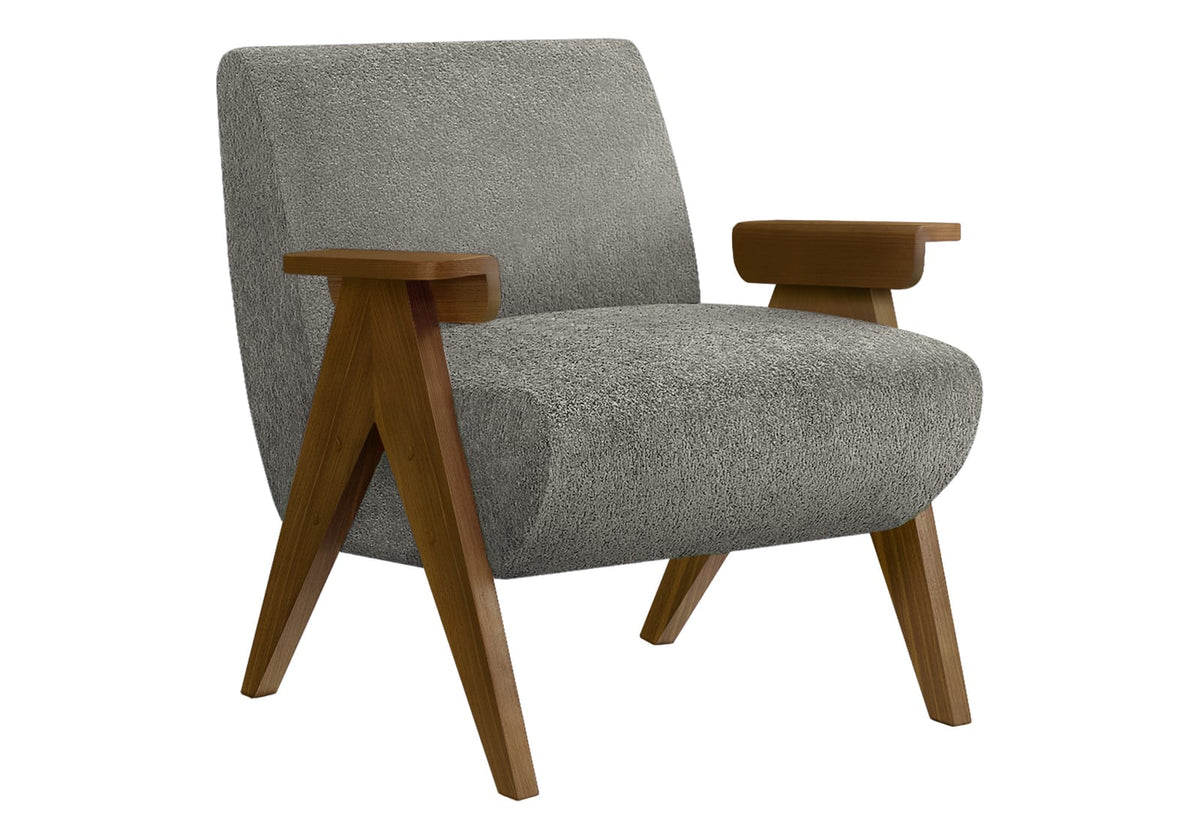 Gray Upholstered Accent Chair - 31"H, Living Room Bedroom
