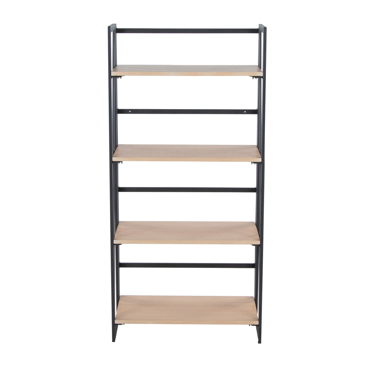 Natural Wood Bookcase - Display Shelving Unit for Living Room