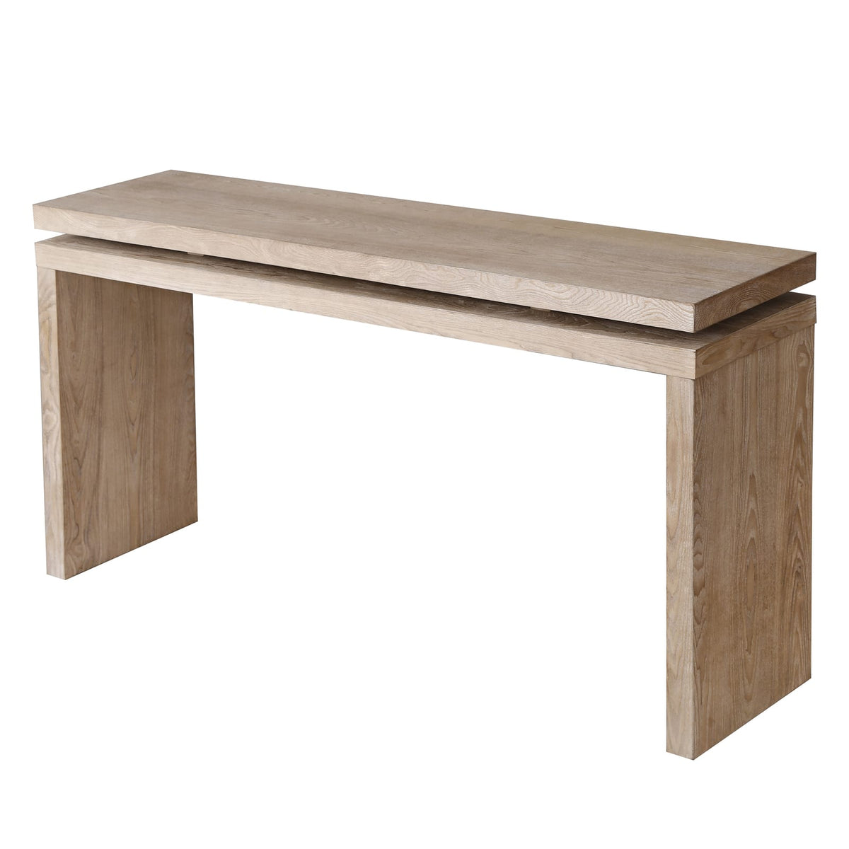 60" Antique Natural Farmhouse Console Table - Retro Wooden Entryway Table with