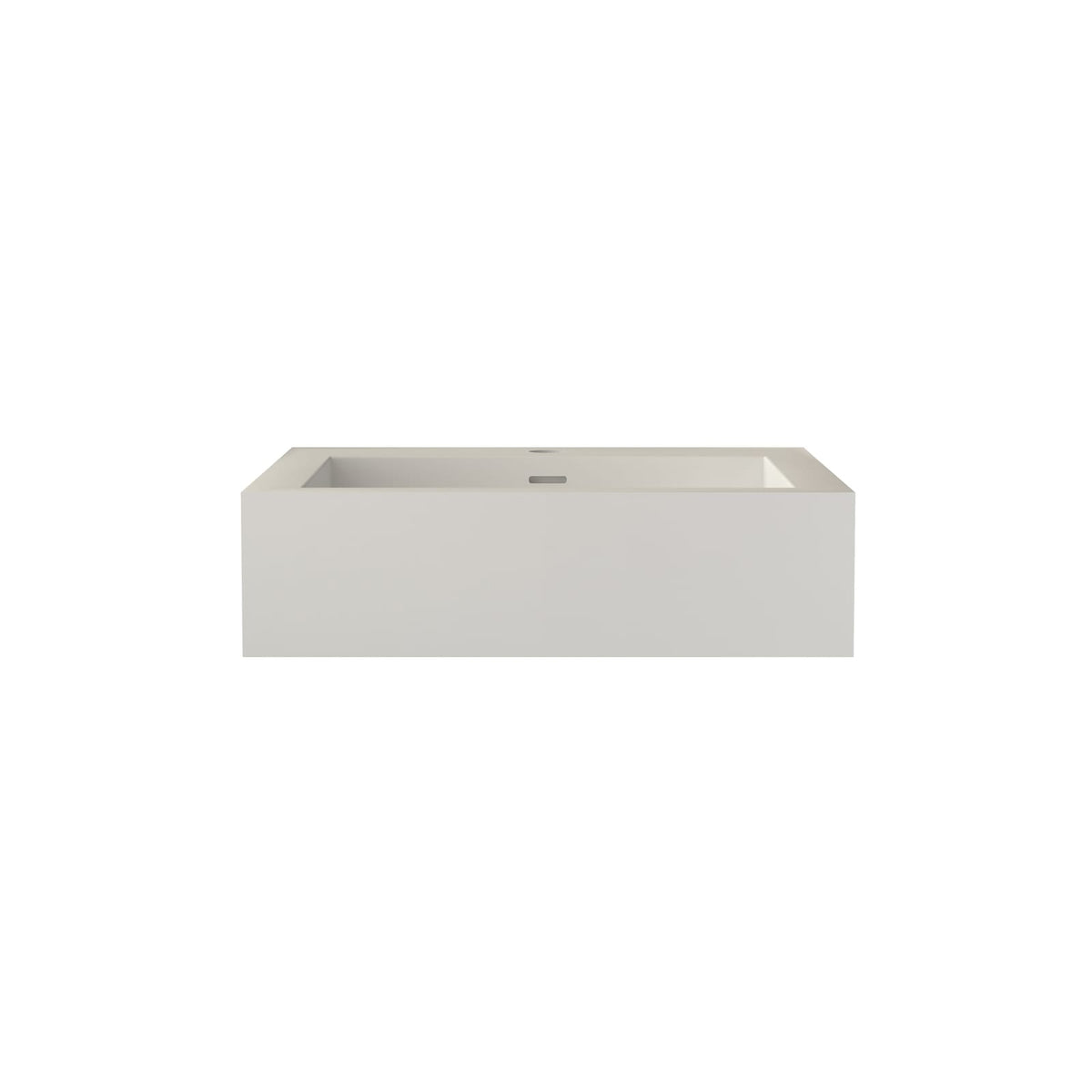 White Solid Surface Bathroom Vanity - 18.9"